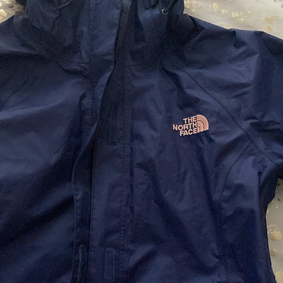 The North Face Navy Blue and Pink Rain Jacket - Picture 3 of 11